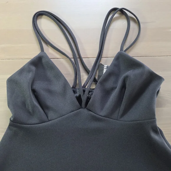 NWT Express Women's Black Strappy Top Size S/P - Picture 2 of 10